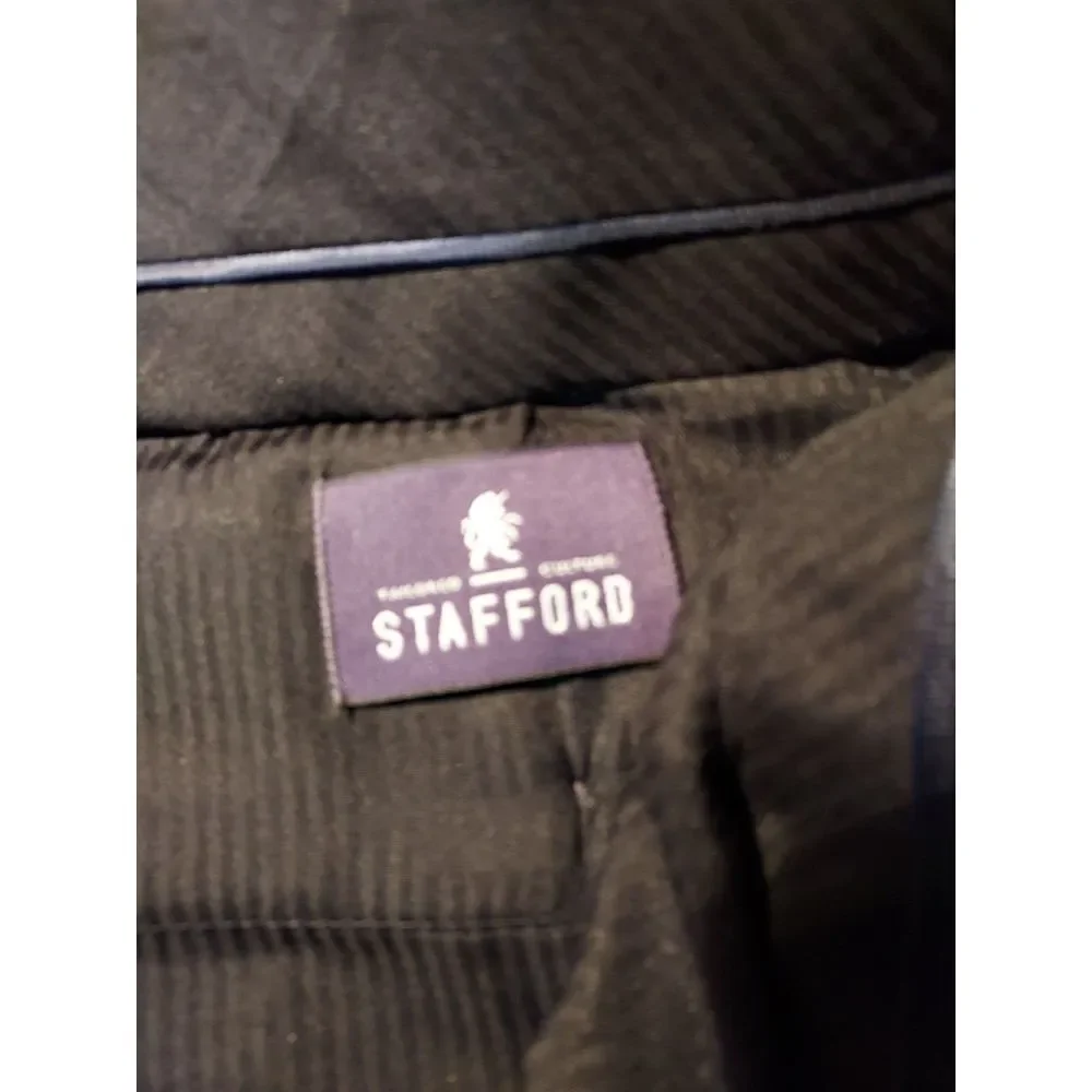 Stafford‎ Men's 2pc Wool Blend Suit Gray 46 L 36 32 Business Formal Jacket Pants